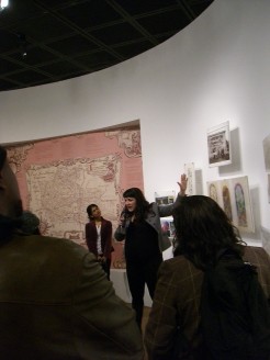 Pilar Tompkins Rivas leads a tour of "Mapping Another L.A.: The Chicano Art Movement" at the Fowler Museum at UCLA, 1/21/12